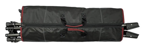 All In One Portable Folding Hammock With Metal Frame And Retractable Canopy Ideal For Camping Patio Or Backyard Chill Sessions Side Pockets Easy Zip Carry Sling Red in zipped carry case