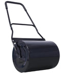 Beefy Pro Grade Lawn Roller For Smooth Lawns Push Or Tow Design With 48.5 Inch Height 16 Gallon Drum Heavy Durable Steel Black