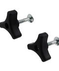 2 Pack Triangle Handle Tightening Screw Kit For Lawn Mowers Black Durable Plastic Knob Nut And Bolt Replacement