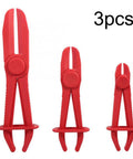 3 Piece Hose Pinch Off Pliers Set Durable Nylon Non Conductive Clamp Pliers With Adjustable Jaw Opening For Automotive Hoses And Lines