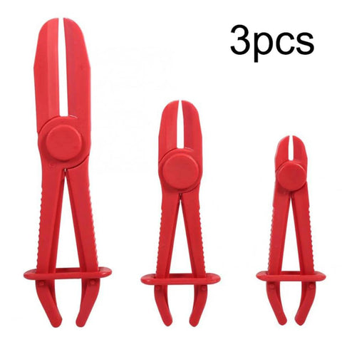 3 Piece Hose Pinch Off Pliers Set Durable Nylon Non Conductive Clamp Pliers With Adjustable Jaw Opening For Automotive Hoses And Lines
