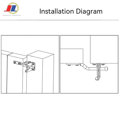 Installation diagram of Lock It Tight Gravity Gate Latch Self Securing Black Fence Hardware for easy setup on garden gates.