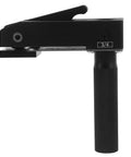 Side view of Multifunctional Aluminum Woodworking Desktop Clamp With Quick Clamping, Portable Bench Hold Down Vise in black finish.