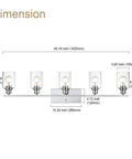 Five Light Chrome Vanity Fixture With Clear Cylinder Glass Shades For Bathroom Hallways And Staircases Modern Indoor Wall Sconce Lighting dimensions