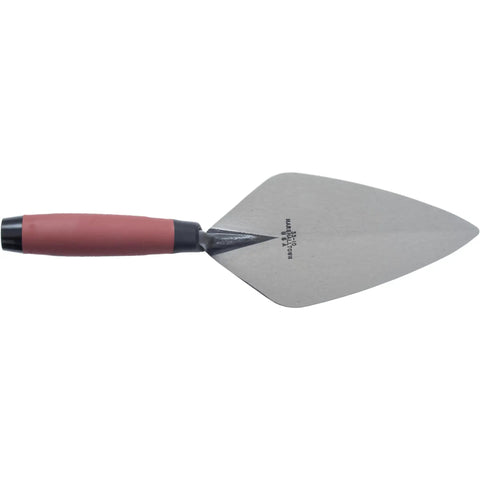London Style Brick Trowel With DuraSoft Handle For Brickwork Blockwork And Stonework High Carbon Steel One Piece Forged Pro Grade Blade