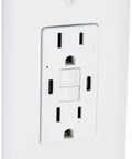 Radiant 1597TRUSBCCW 15 Amp GFCI Decorator Duplex Outlet With USB Type C Ports Self Test Tamper Resistant White Finish