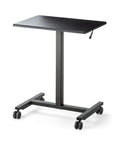 Fresh Rollable Standing Desk With Smooth Height Adjustment Tough Ergonomic Sit Stand Computer Table For Home Office Gaming Rig And Late Night Study Grind, black, adjustable, compact, on wheels.