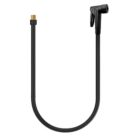 Flexible Tire Valve Locking Air Chuck Extension Hose Adapter Fits Car And Bike Pumps Quick Connect Inflator Kit For Road Trips Heavy Duty Maintenance Hassle Free Pressure Setup Perfect Addition To Your Auto Gear Bag. 1m rubber hose with locking air chuck