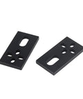 Four Pack Micro Limit Switch Plate 6063 T5 Aluminum For 3D Printer Hardware Components Groove Frame CNC Machines Durable Mounts With Four M3 Slotted Holes And Elongated M5 Hole For Easy Positioning, black anodized plates
