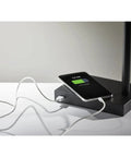 Colby Adjustable Desk Lamp With 15.5 To 32.5 Inch Reach 9W Integrated LED Matte Black Metal Finish with USB charging phone