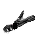 Hydraulic Crimping Tool Pliers With 180 Degree Swivel Head For Battery Cables And Power Wires Aluminum Body, side view with ergonomic handle.