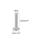M2.5x12mm Pan Head Phillips Machine Screws 304 Stainless Steel Fasteners Bolts 60 Pack For DIY Nerds And Pros Durable Silver