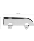 Steel component from 12 Piece Side Mount Ball Bearing Drawer Rails Kit For Glass Doors And Cabinets showing dimensions
