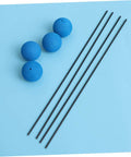 Blue Carbon Fiber RC Helicopter Landing Gear Training Kit Universal Fit Pro Grade with rods and blue sponge feet