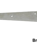 Extra Heavy Duty Tee Hinge 14 X 5 Inch 3MM Steel Hot Galvanized Finish With Solid Brass Pin shown from the side.
