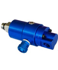 Compact Air Hydraulic Rotary Joint Union 903-120-188 Built Tough For Real-World Use With Smooth Low Resistance Action Metal Construction For Long Life High Reliability Fast Response And Easy Install In Confined Spaces For Industrial Equipment, blue metal body