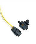 Top Shelf Ambient Temperature Sensor With Connector Pigtail Harness for Hyundai Kia, featuring dual connectors and wiring harness.