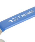 Heavy Duty One Inch Three Way L Type Ball Valve Female Threads 304 Stainless Steel Knockout Quality Twist Handle with blue handle