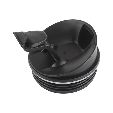Close-up of black sip and seal lid from Two Pack 16oz Replacement Cups With Lids For Ninja Blenders With Four Tabs, Dishwasher Safe