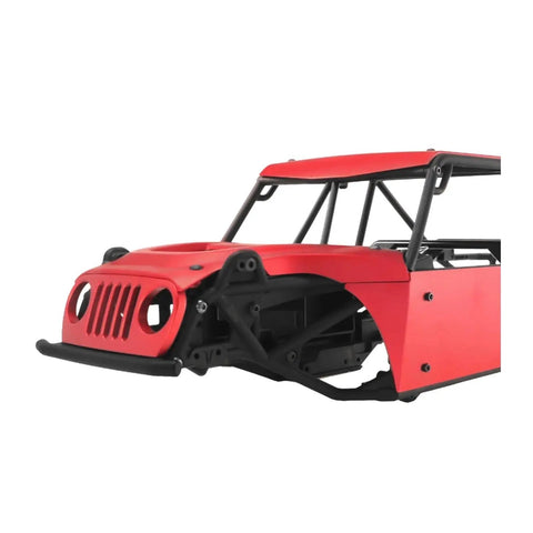 Aluminum Roll Cage Body Panel Kit For 1/10 Scale RC Cars Red Upgrade Set Beefed Up Chassis Frame Parts For Vanquish H10 RTR Replacement And Repair Boosts Stability Looks Dope And Overall Track Vehicle Performance