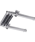 Three Step Telescoping Boat Ladder Welded From Marine Grade 304 Stainless Steel with Anti Slip Steps, folded position.