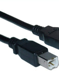 Top Shelf Heavy Duty Usb A To B Cable Ten Feet Long Black Cord For Silhouette Cameo Cutting Machine showing connectors.