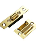 Adjustable Stainless Steel Cabinet Door Latch And Ball Catch Durable Rustproof Pocket Door Hardware in brass finish