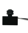 Outdoor Sensor Light Switch With Photocell For Dusk To Dawn Auto On Off 120V, black rectangular unit with wires, close-up view