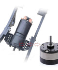1/3 Planetary Gear Reduction Unit For 540 Motor RC Cars Metal Gearbox shown with motor and red arrows indicating upgrade.
