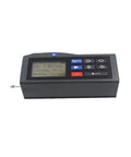 Digital Surface Roughness Tester Heavy Duty Portable Profilometer Gauge for Metal Parts Industrial Quality Inspection and Plastic Wood Finish Measurement Real Deal Precision No Sweat Operation showing display and controls.
