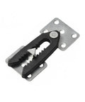 DIY Sofa Connector Clip For Modular Sectionals Plastic Furniture Buckle Replacement, black and metal parts, top view