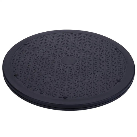 Black 12 Inch Lazy Susan Turntable Organizer with Heavy Duty Rotating Swivel Stand and Steel Ball Bearings for Cabinets and Kitchens