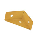 Rock Solid Hidden Shelf Brackets Iron Angle Wall Mounts 30 Piece Set in gold color triangle shape for modern floating shelves.