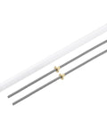 Two Pack 470mm TR8x8 Lead Screws With Brass Nut For 3D Printer Upgrades, 304 Stainless Steel Rod, Acme Thread, 2mm Pitch, 4 Starts, 8mm Lead, Includes Plastic Packaging Tube, Silver, with brass nuts in tube