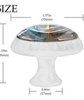 Premium Four Pack Round Cabinet Knobs With Top Shelf Black Gold Marble Look And Heavy Duty Abs Build Comes With Mounting Hardware for bedroom upgrades, 35x28mm size.