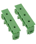 Ten Pack DIN Rail PCB Mounting Brackets For 35mm C45 Rails Green Clips For DIY Electrical Projects Durable Holder Carrier Mounting Clips