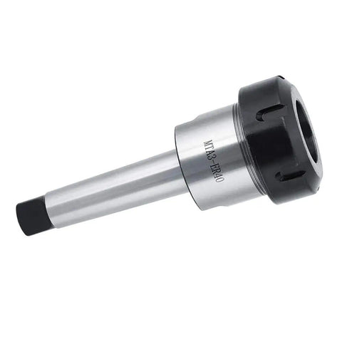 Semme Carbon Steel MTA3 Morse Taper Collet Chuck Holder 26mm for Milling Drilling Lathe Machines, side view showing ER40 design.