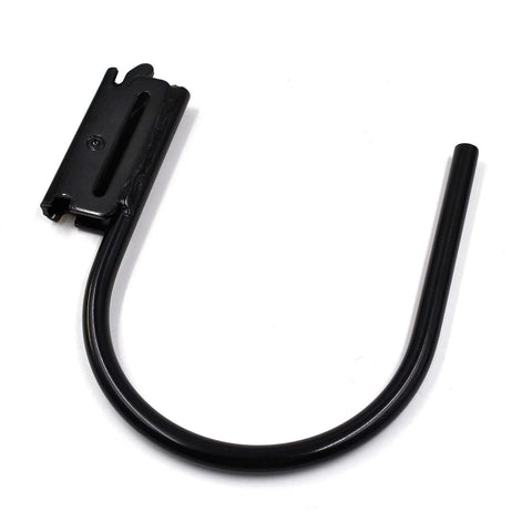 Heavy Duty E-Track J Hooks 5 Inch Set For Cargo Tie Down Systems In Trucks Trailers And Vans, shown in black steel.
