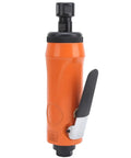 Heavy Duty Pneumatic Air Die Grinder With Straight Shaft And 20000 RPM, compact orange design for trimming and polishing.