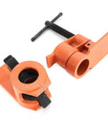 1 Inch Pipe Clamp Set With Cast Iron Jaws Vise Fixture For Woodworking Cabinets And Boxes Holds Wood Tight During Glue Ups