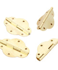 Dope Vintage 46 By 35 mm Hinges Set 4 Pack Antique Gold Shutter Style Cabinet Drawer Door Butt Hinges For Jewelry Boxes And Wooden Boxes