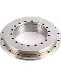 Top Shelf Slewing Bearing Turntable Assembly Yrt100 Abec 7 Grade 100 mm Inner Bore 185 mm Outer Shell 38 mm Thick close-up view.