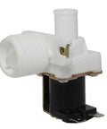 Three Quarters Inch Water Inlet Solenoid Valve AC 110V Normally Closed Right Angle Thread Plastic Body 0.02 To 0.8 MPa