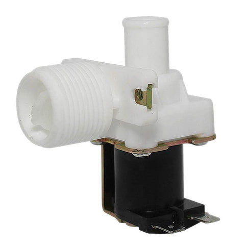 Three Quarters Inch Water Inlet Solenoid Valve AC 110V Normally Closed Right Angle Thread Plastic Body 0.02 To 0.8 MPa
