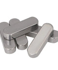 Round Ended Feather Key Drive Shaft Parallel Keysteel A2 Stainless Steel M4 Ten Piece Set In 4x4x18mm Size, close-up view.