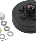 Pre-Greased Trailer Hub-Drum Kit Go-To For Three Point Five K Axles, Five-Lug, One Half Inch Studs, Four Point Five Inch Bolt Center
