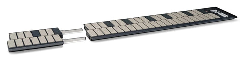 Malletstation EM Pro 2.0 Octave Control Module for mallet players with removable gap caps, charcoal finish, expanded layout view.