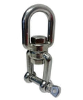 Heavy Duty 3/8 Inch Stainless Steel 316 Jaw And Eye Swivel showcasing robust design for marine docking applications.