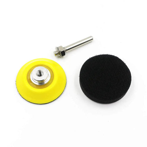 2 Inch Hook And Loop Sanding Pad For Sanding Discs With Quarter Inch Shank Drill Attachment And Soft Foam Buffering Pad
