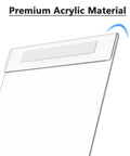 Acrylic Sign Holder 8.5x11 Wall Mount Clear Plastic Poster Frame With Double Sided Tape No Tools Required Easy Install top view